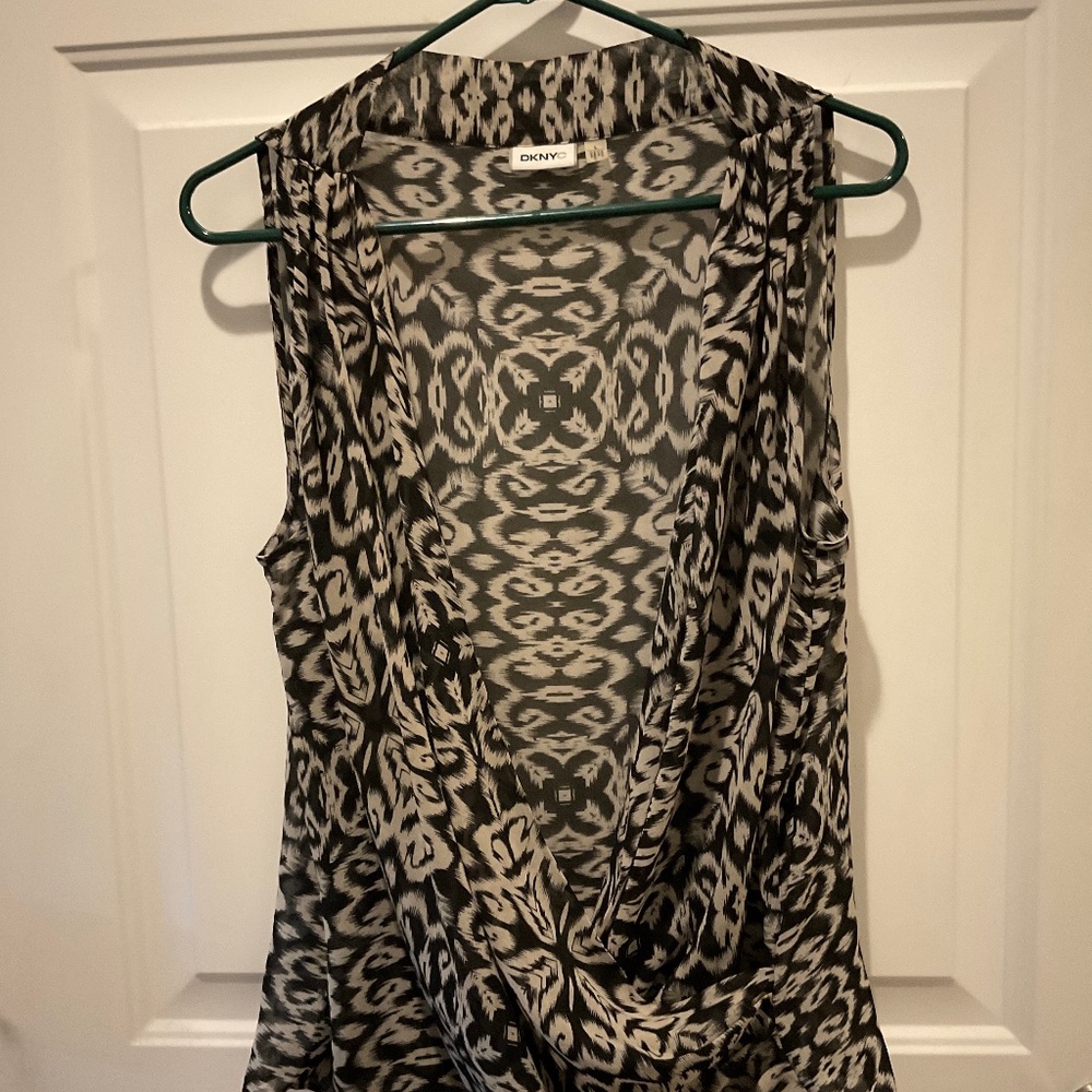 DKNYC sheer open front crossbody top -  Vintage 1990s